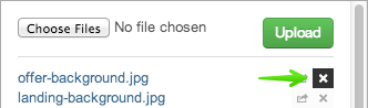File Uploader: deleting the file